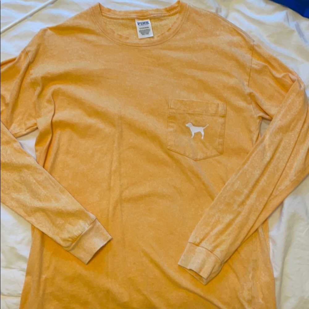 Pink long sleeve with front pocket